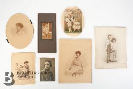 Red Album of Vintage Post Cards and Photographs