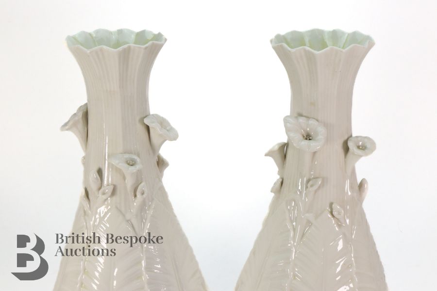 Pair of Belleek Vases - Image 2 of 6