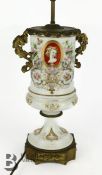 19th Century Porcelain Lamp Base