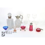 Victorian Glass, Decanters and Cranberry Glass