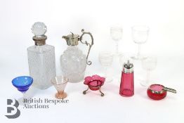 Victorian Glass, Decanters and Cranberry Glass