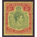 1938-53 5/- green & red/yellow Mint, fine.
