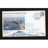 1987 Sinking of the Tirpitz cover signed by Des Phillips & Bill Reid VC. Printed address, fine.
