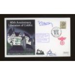 1985 Liberation of Colditz cover signed by lieut. E.M.Harvey & Jean Claude Tine.