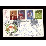 Cricket: 1980 A Century of Tests FDC signed by 12 England players, with listing. Unaddressed, fine.