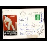 Cricket:1986 Cricket cover signed by 8 England players including 6 Captains - Bob Willis,