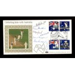 Cricket: 1988 Australia Bicentenary Benham BLCS FDC signed by 7 England players.