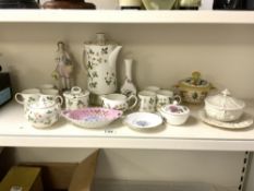 A WEDGEWOOD WILD STRAWBERRY PATTERN TEN PIECE PART COFFEE SET, SALT GLAZE EMBOSSED POT AND COVER AND