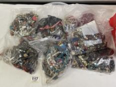 A QUANTITY MIXED COSTUME JEWELLERY.