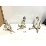 THREE NAO FIGURES OF BALLERINAS.