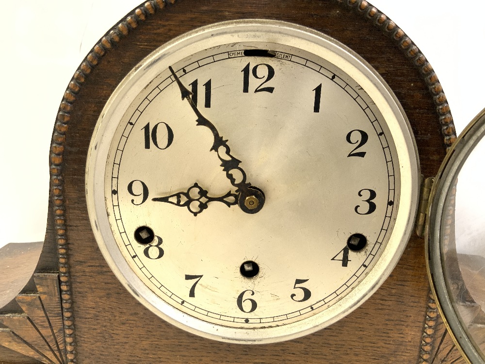 TWO ADMIRALS HAT MANTEL CLOCKS AND TWO OTHER MANTEL CLOCKS. - Image 9 of 13