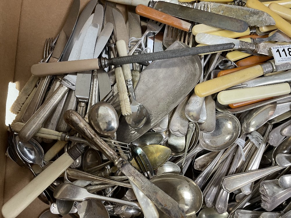 A LARGE QUANTITY OF PLATED CUTLERY. - Image 2 of 4