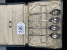 LIBERTY PART CASED HALLMARKED SILVER SPOONS DATED 1928