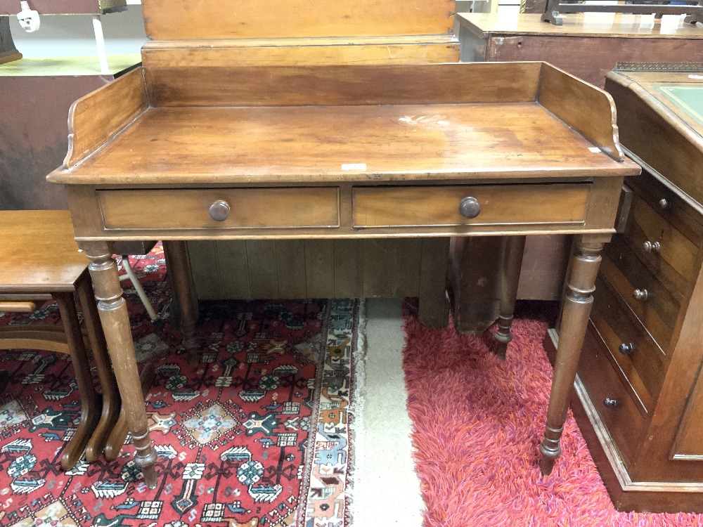 ANTIQUE MAHOGANY WRITING DESK WITH TWO DRAWERS 101 X 53 X 86 CM - Image 3 of 3