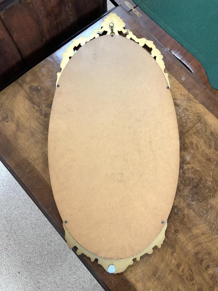 VINTAGE GILDED METAL WALL MIRROR 69 X 34 CM - Image 4 of 4