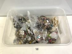 A LARGE QUANTITY OF COSTUME JEWELLERY.