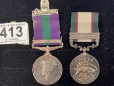MALAYA MEDAL FOR - 22856748. PTE. . P. TOWNSEND. R.W.K. [ ROYAL WEST KENT ] AND UN-NAMED NORTH