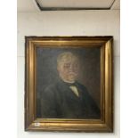 OIL PORTRAIT OF A GENT, IN A GILT FRAME. SIGNED A. MOE, 13. 60X50.