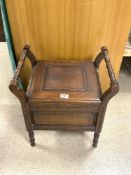 A LATE VICTORIAN WALNUT COMMODE.