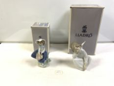 TWO LLADRO FIGURES- PRETTY PICKINGS, NO "05222" AND ANGEL DREAMING NO"04961". BOTH WITH ORIGINAL