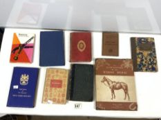 SEVEN BOOKS RELATING TO MILITARY- LIFE OF NELSON, BATTLE WATERLOO, REGIMENTAL BADGES, FIVE OTHERS