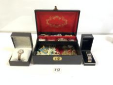 A LADIES ROTARY WRIST WATCH IN BOX, AND A GENTS SEKONDA WRISTWATCH, AND MIXED JEWELERY.