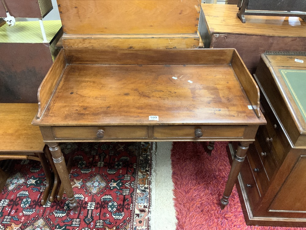 ANTIQUE MAHOGANY WRITING DESK WITH TWO DRAWERS 101 X 53 X 86 CM