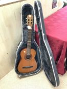 ACOUSTIC GUITAR WITH HARD CASE BY HISCOX LITEFLITE
