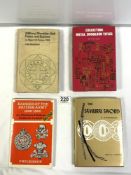THREE HARDBACK BOOKS ON BADGES OF THE BRITISH ARMY 1820-1960, MILITARY SHOULDER BELT PLATES AND
