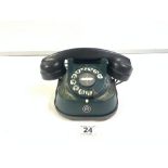 VINTAGE BELL TELEPHONE WITH A BAKELITE RECIEVER MARKED RTT-B