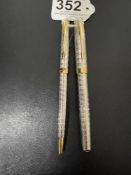 PAIR OF PARKER SONNET FRANCE A.II PENS ONE WITH 750 NIB