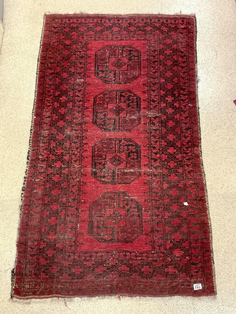 VINTAGE AFGAN RUG 188 X 110CM