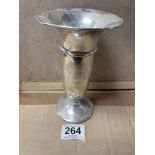 HALLMARKED SILVER SPILL VASE MARKS SLIGHTLY RUBBED 18CM A/F