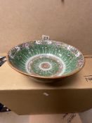 CHINESE EXPORT PORCELAIN CABBAGE LEAF PATTERN BOWL 29CM