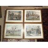 FOUR VICTORIAN TOM MOODY THE WHIPPER IN FRAMED AND GLAZED PRINTS 73 X 59CM