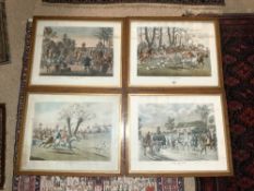 FOUR VICTORIAN TOM MOODY THE WHIPPER IN FRAMED AND GLAZED PRINTS 73 X 59CM