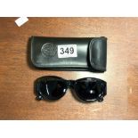 PAIR OF GIANNI VERSACE SUNGLASSES AND CASE MOD 4V4 COL 852 BK