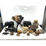 AFRICAN EBONY ELEPHANTS, AND OTHER WOODEN ELEPHANTS.