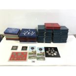 LARGE QUANTITY OF ENGLISH PROOF COIN SETS