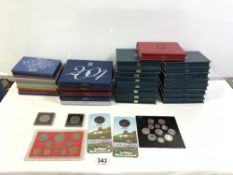 LARGE QUANTITY OF ENGLISH PROOF COIN SETS
