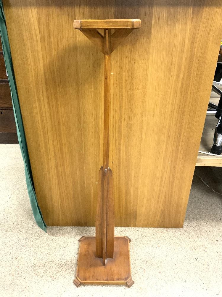 VINTAGE ART DECO WOODEN PLANT STAND 104CM - Image 2 of 3