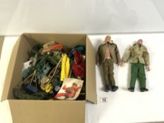 VINTAGE 1960S ACTION MEN WITH CLOTHES AND ACCESSORIES