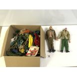 VINTAGE 1960S ACTION MEN WITH CLOTHES AND ACCESSORIES