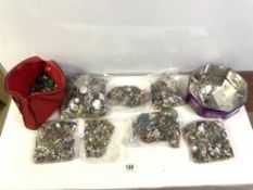 A QUANTITY OF COSTUME JEWELERY.