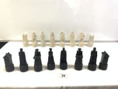 EMPTY BENEAGLES SCOTCH WHISKY CHESS PIECE CERAMIC FIGURES