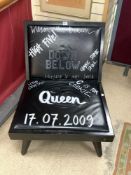 KENZO DESIGNER CHAIR CUSTOMISED BY JIMMY MARTIN OF KENSINGTON CHURCH STREET WITH GRAFFITI STYLE