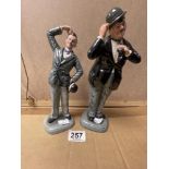PAIR OF ROYAL DOULTON FIGURES STAN LAUREL (2774) AND OLIVER HARDY (HN2775)