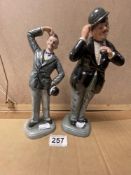 PAIR OF ROYAL DOULTON FIGURES STAN LAUREL (2774) AND OLIVER HARDY (HN2775)