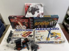 MECCANO MOTORISED CONSTRUCTION SET BOXED AND EXTENSION PACK BOXED, HARRY POTTER DVD GAME SCENE IT?