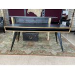 ITALIAN DESIGN BLACK DESK 144 X 63 X 69 CM